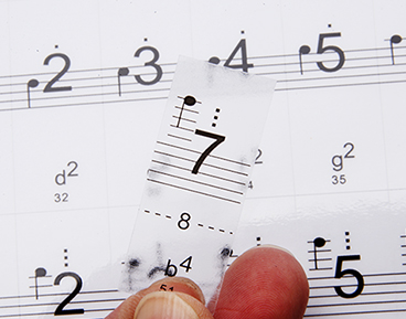 透明鋼琴音階貼紙