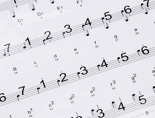 透明鋼琴音階貼紙