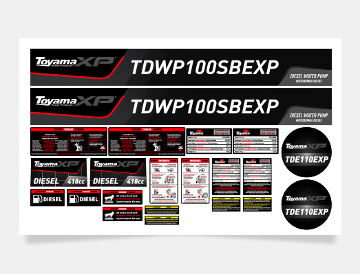 出口發動機組黑色全套貼紙